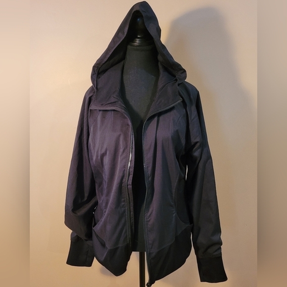 RBX Lined Lightweight Athletic/Windbreaker Jacket with Hood, Black, Size Large - Picture 3 of 12